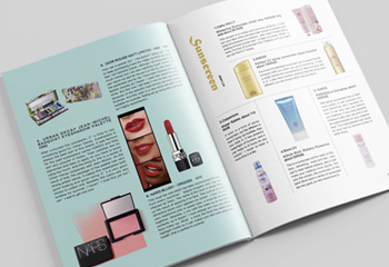 化妝品英文雜志排版