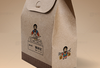 吳元明粥游記logo形象插畫設(shè)計